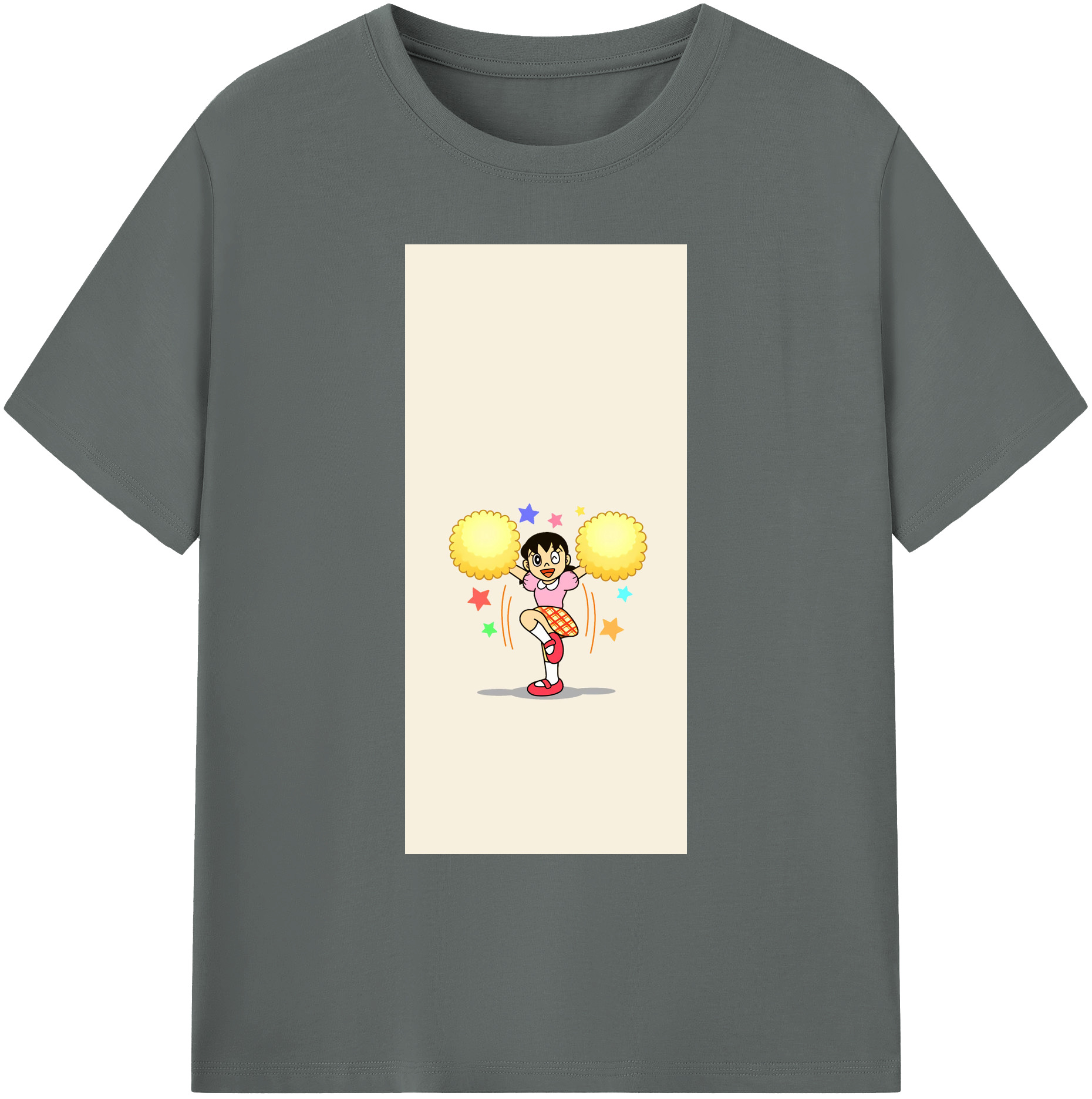 （画像用） ドラえもん みなもと しずか Doraemon Shizuka Minamoto 綿100％ メンズ半袖Tシャツ｜肌触りやわらか＆通気性